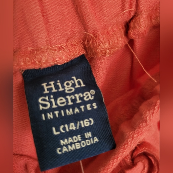 NWT High Sierra Intimate Sleepwear Pink Pants Sz L (14/16) - Picture 4 of 4